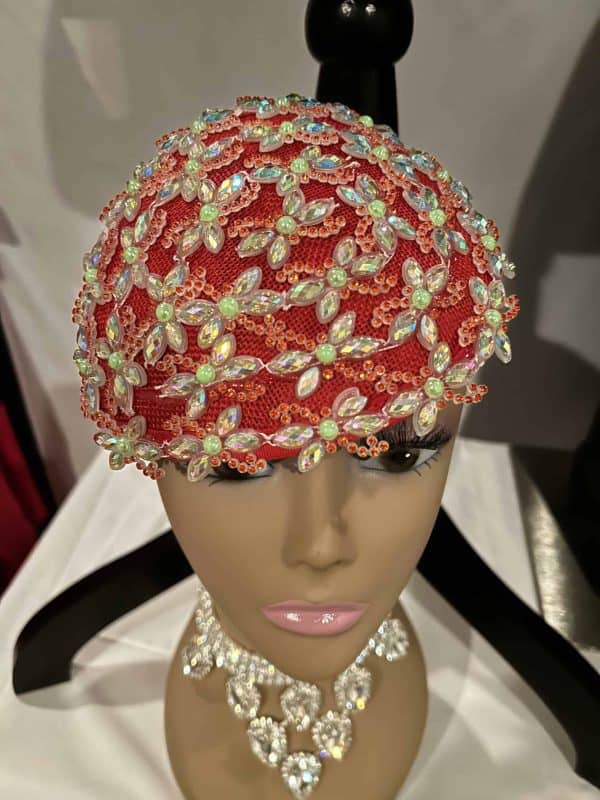 Custom Fascinator (New Tear Drop - Red Base Multi)