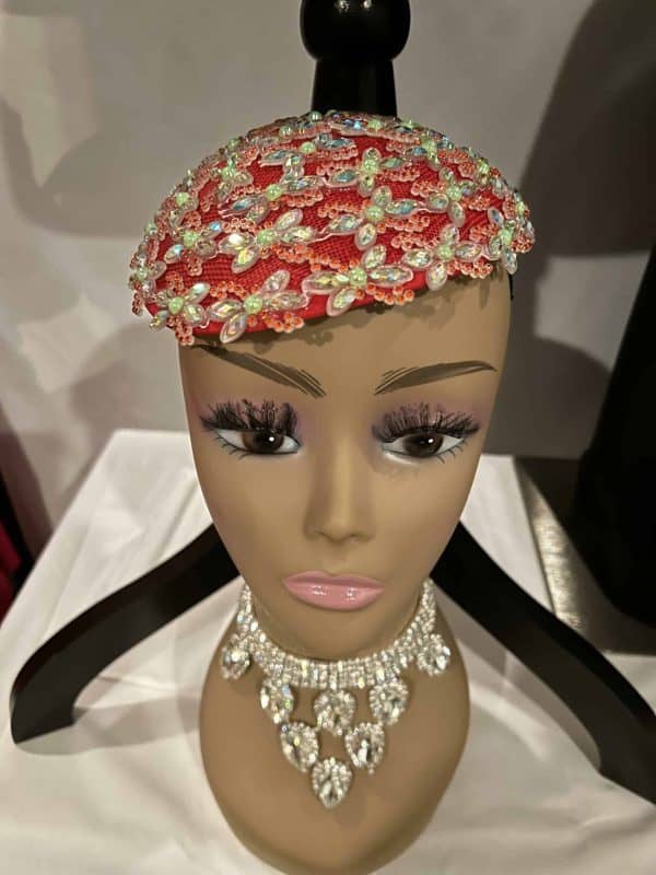 Custom Fascinator (New Tear Drop - Red Base Multi) - Image 2