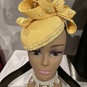 Custom (New - Butter Colored Loop Fascinator)