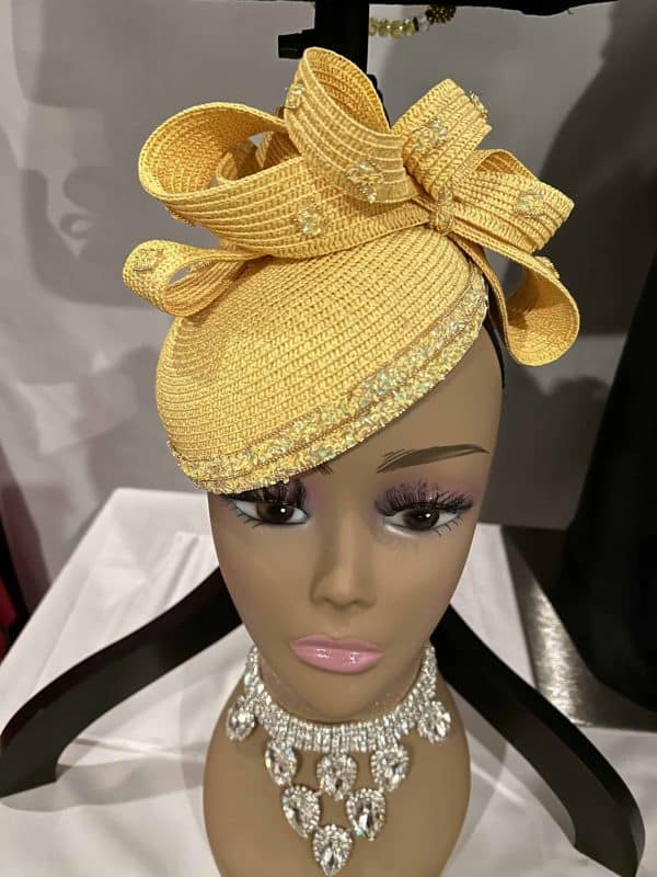 Custom (New - Butter Colored Loop Fascinator)