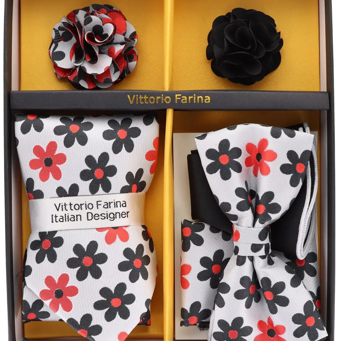Designer Gift Box (Necktie, Bow Tie, Pocket Square and Lapel Pin)