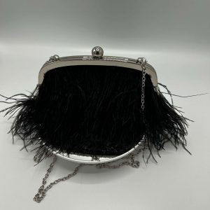 Antonio Melani Black Clutch with Shoulder Chain