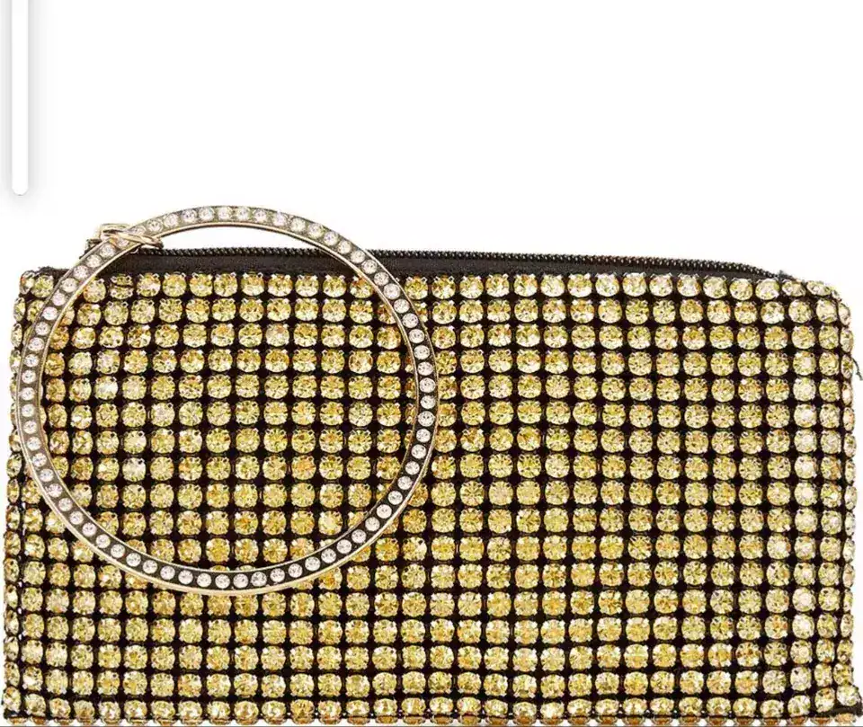 Antonio Melani Gold Crystal Wristlet
