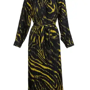 Beulah Style Contrast Swirl Pattern Pleated Maxi (One Size - O/S)
