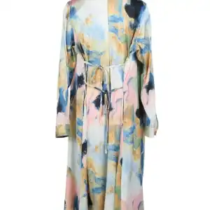 Beulah Style Multi Print Collared Asymmetrical Maxi Dress Pink (One Size - O/S)