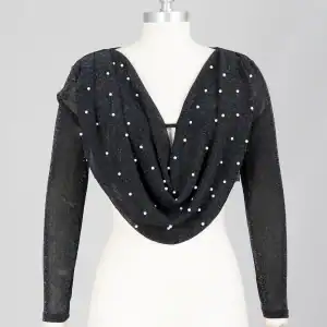 New - Designer Black Pearl Top (Large)