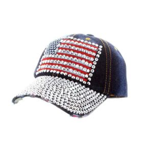 Hat- Full Bling Bib Patriotic Cap
