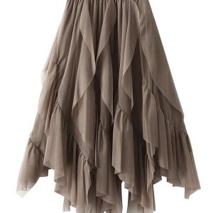 New - Coffee Tulle Skirt (One Size)