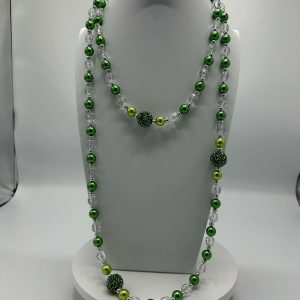 Custom Green Long Strand Necklace