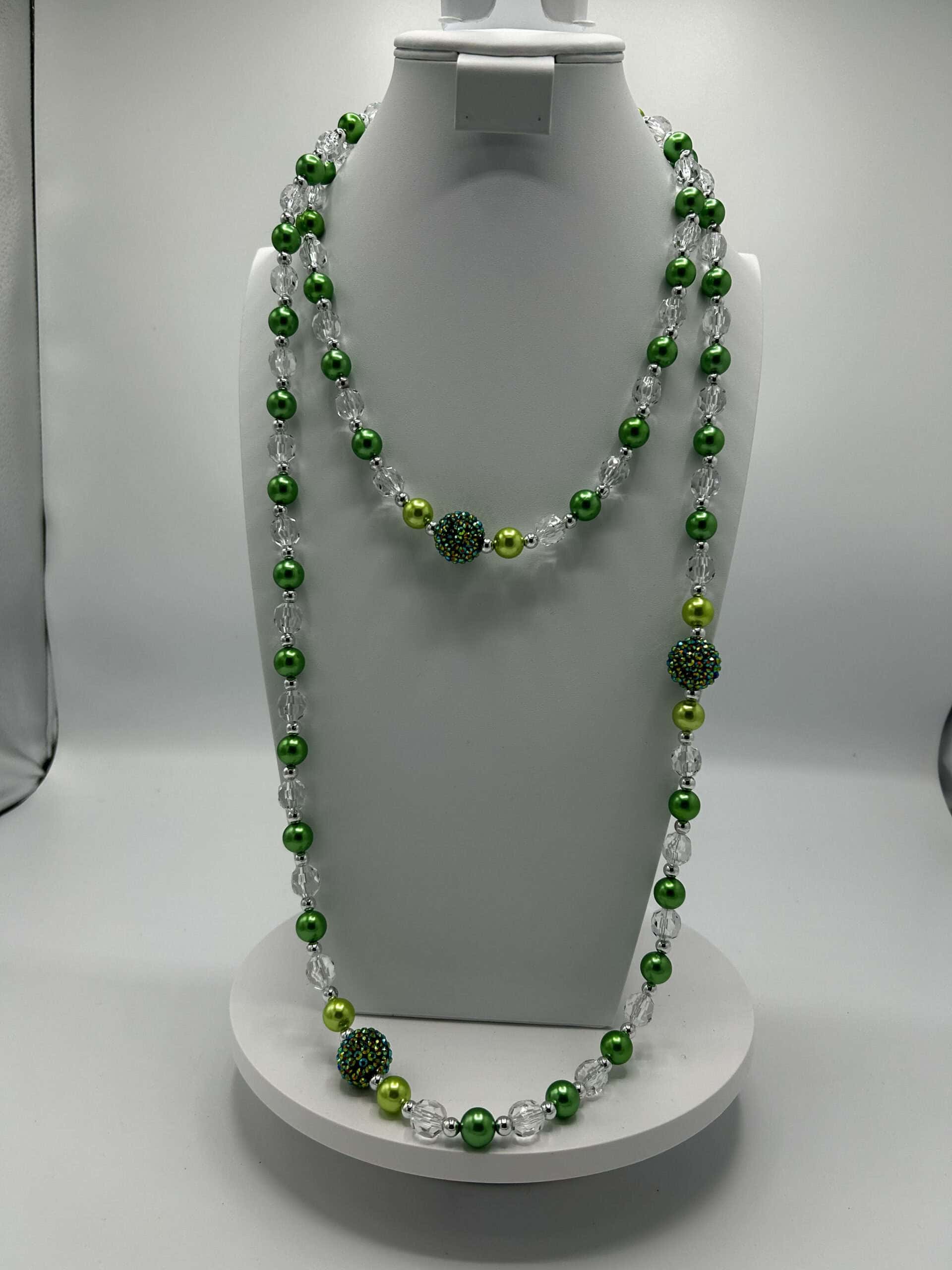 Custom Green Long Strand Necklace