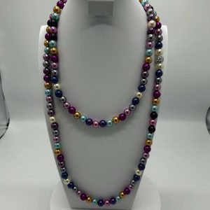 Custom Multi-colored Long Strand Necklace