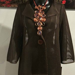 Design Today Brown Mesh Jacket (Size LG)