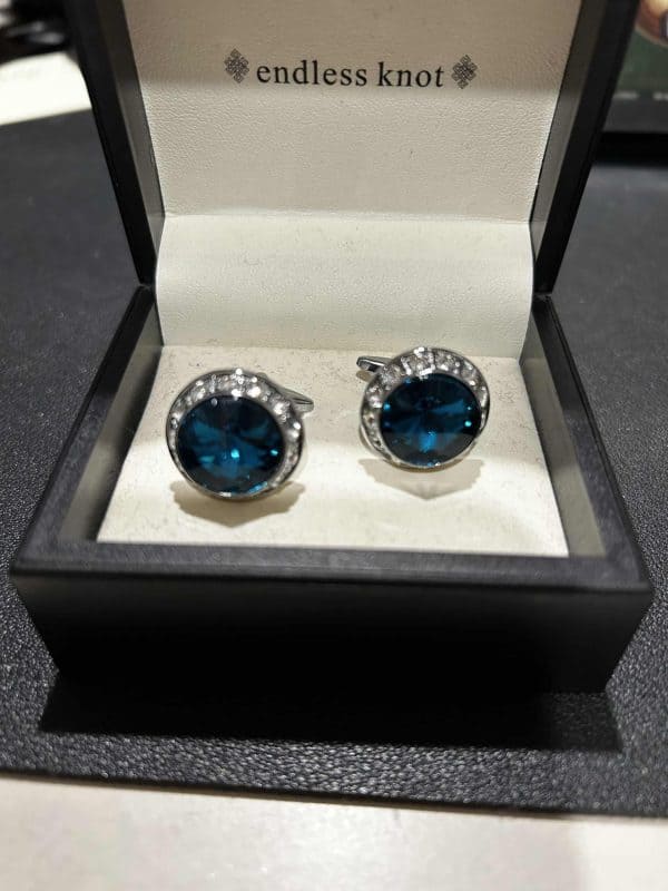 New - Designer Cufflinks (Blue or Aqua)
