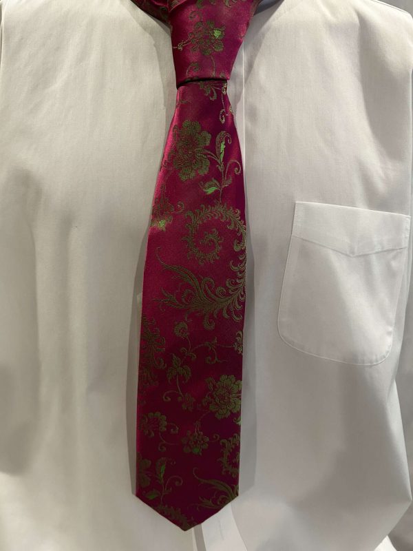 Designer Imani Tie (Burgundy-Plum) -1 - Image 2