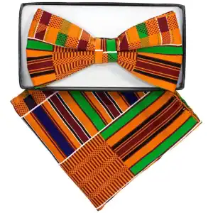 New - Kente Bow-Tie & Hankie