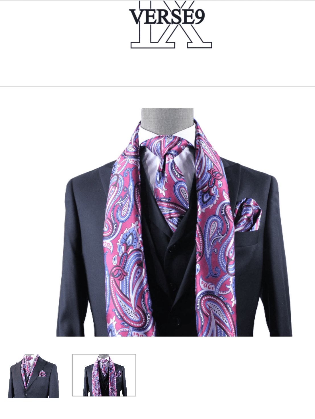 New – Designer Verse IX Scarf & Tie Set (Multi-Colored) S40