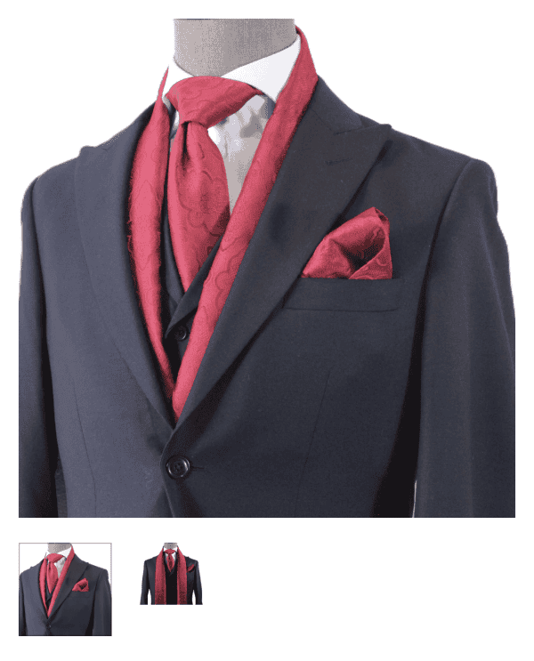 New - Men Designer Verse IX Scarf & Tie Set (Maroon) S25