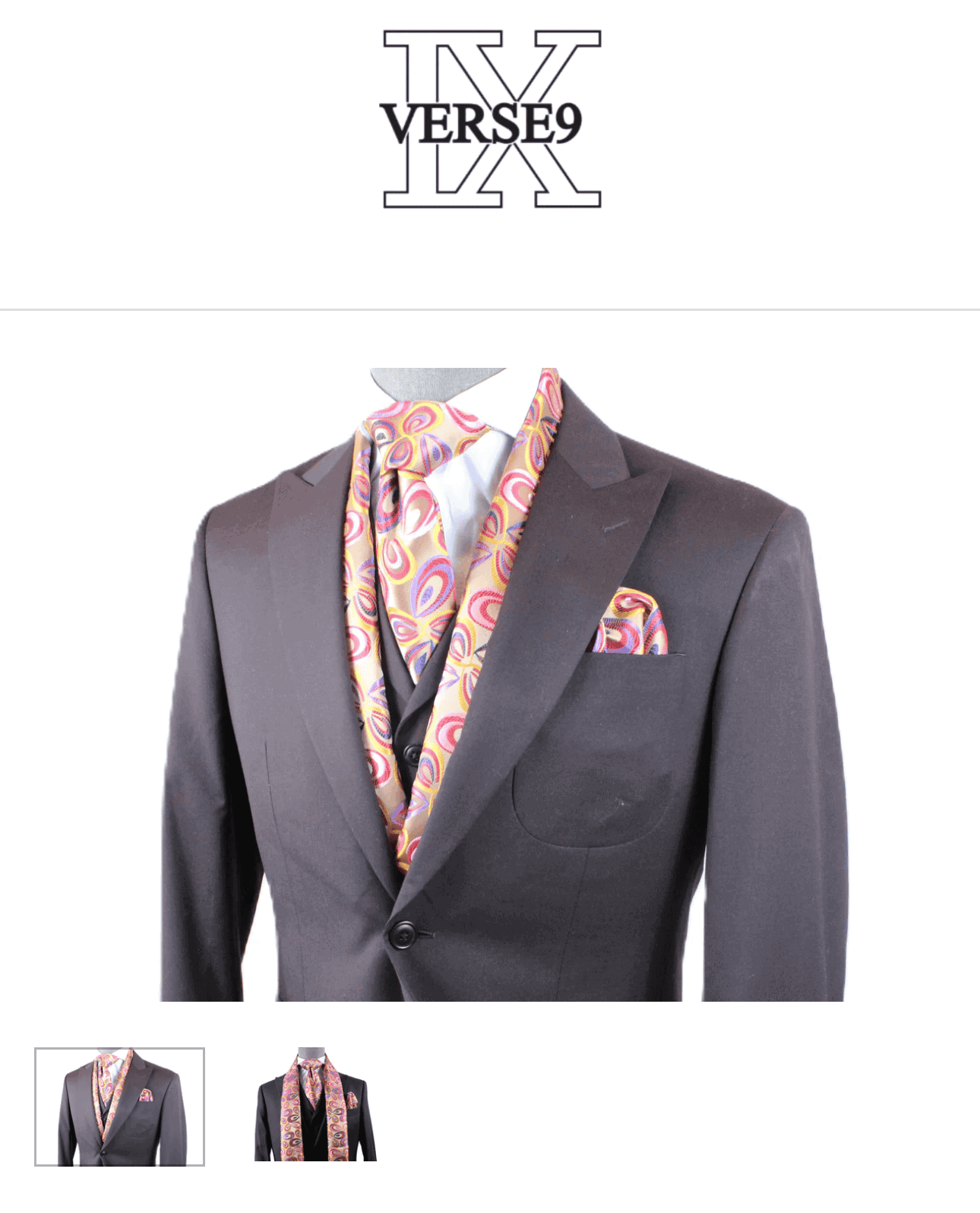 New – Designer Verse IX Scarf & Tie Set (Tan and Red)  S21