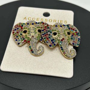 Very Fashionable Colorful Elephant Earrings