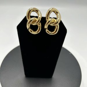 Fashion Double Gold Circles Earrings