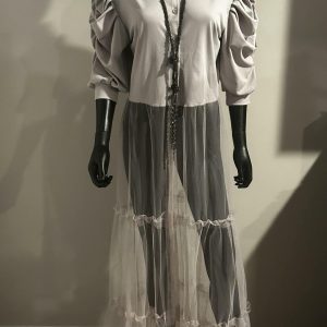Fashion Grey Tulle Overlay Dress or Top (Size XXL)