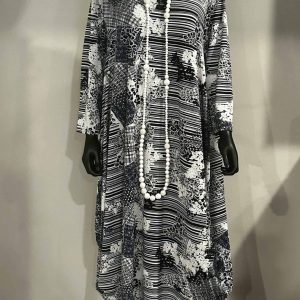 Fashion Navy & White Balloon Dress (Size 2X)