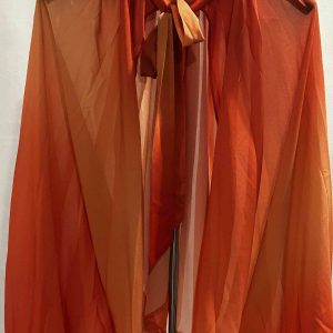 Fashion Open Front/Back Orange Top (Size 2XL)