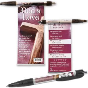 Pull-Out Ink Pens - God's Love Banner