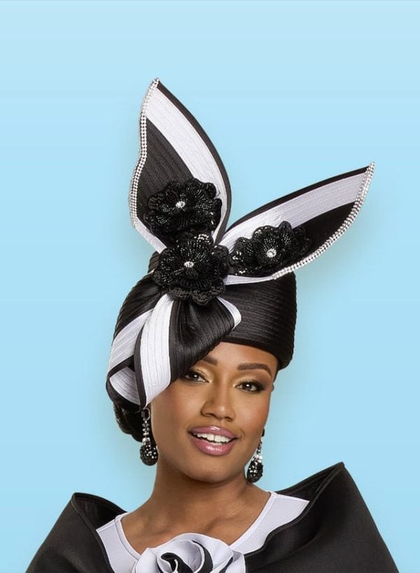 New - Donna Vinci Fly Bow (B/W) Hat