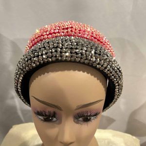 Headband Medium Stones (Hot Pink) Only