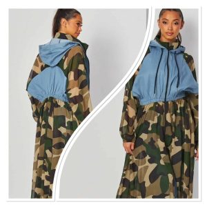 Hooded Denim Multi Camo W/Drawstring (Size One Size Fits Up to 3XL)