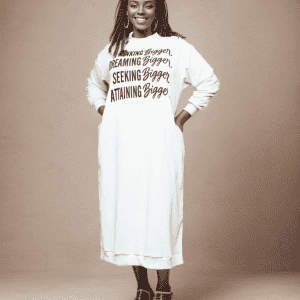 New - Verbiage Denim Dress (One Size)