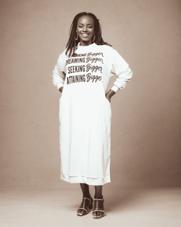 New - Verbiage Denim Dress (One Size)