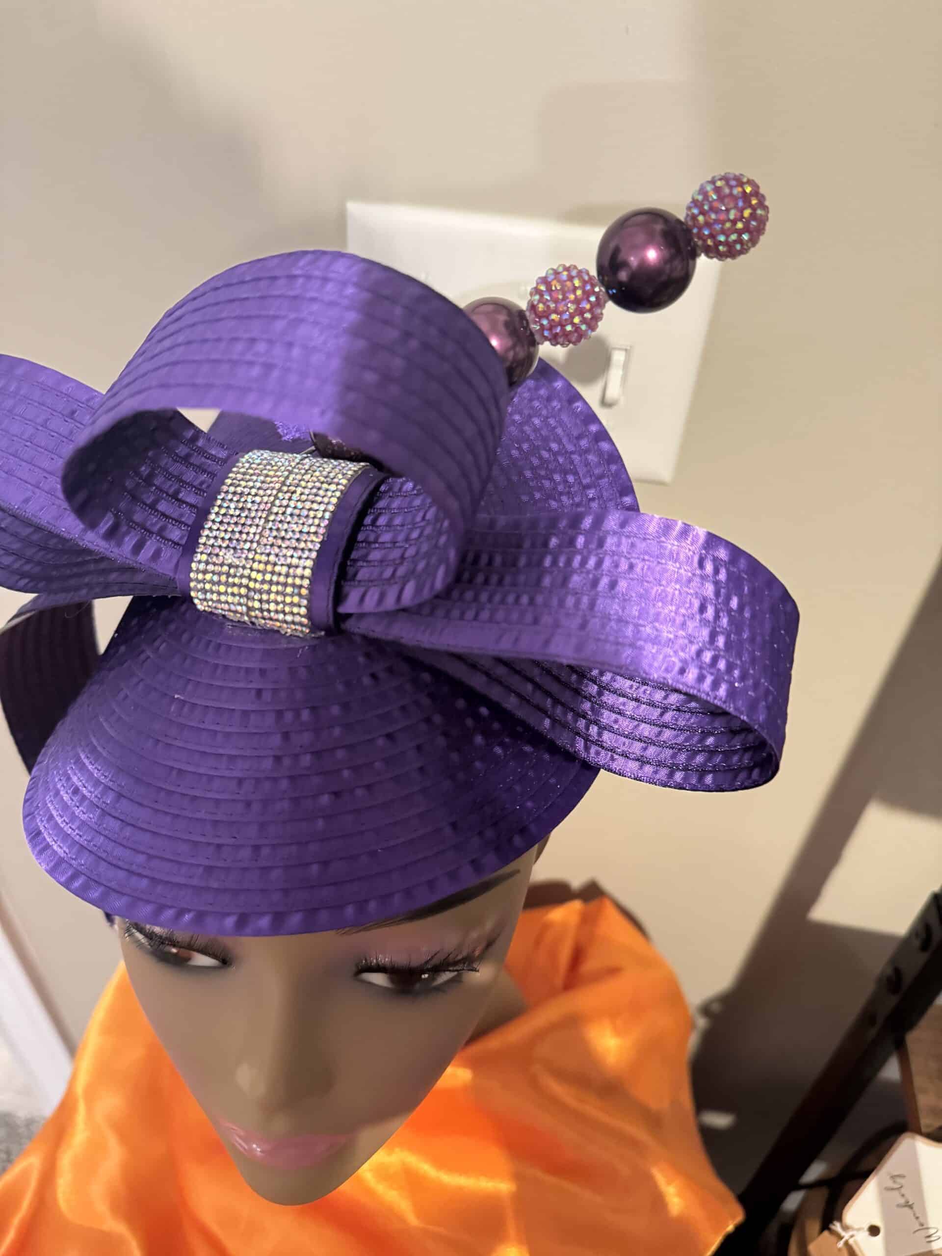 New – Purple Looped Fascinator – Hat Pin Sold Separately