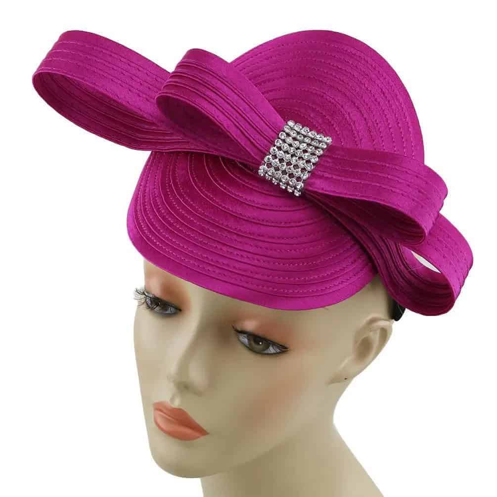New – Double Loop Fascinator – Hot Pink/Fuschia