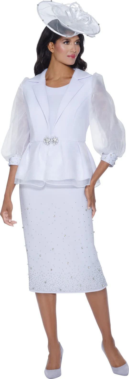New – GMI White 2pc Mesh Suit (Size 16)