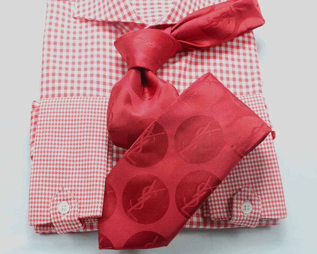 New – Verse IX – Red YSL Designer Luxury Tie