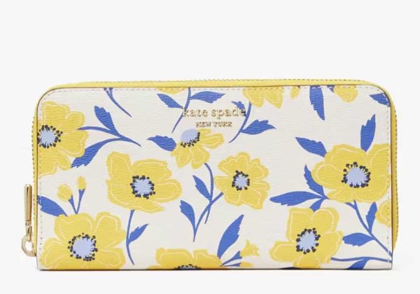 Kate Spade Morgan Sunshine Floral Zip Around Wallet