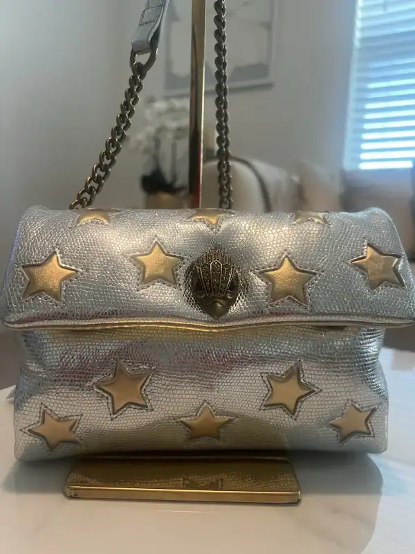 New - Kurt Geiger Gold Star Embossed Crossbody