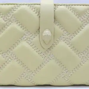 (New) Kurt Geiger Quilted Soft Leather Skinny Bifold (Cream)