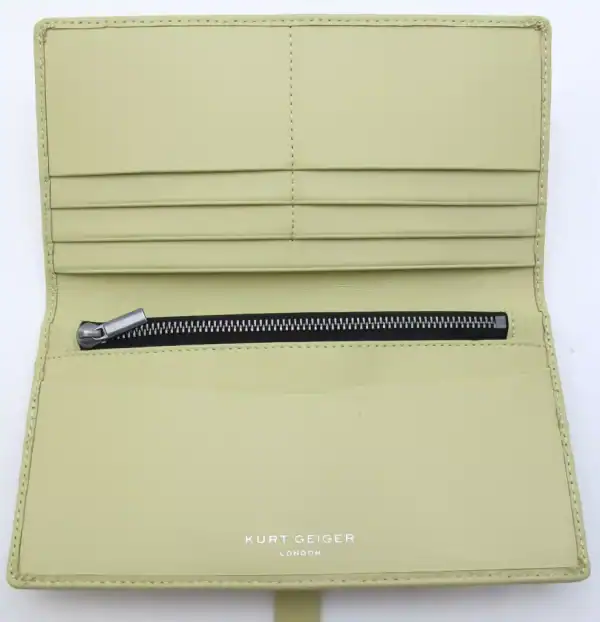 (New) Kurt Geiger Quilted Soft Leather Skinny Bifold (Cream) - Image 2