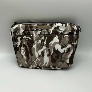 Lug RFID Quilted Crossbody w/2 Straps Camo Taupe