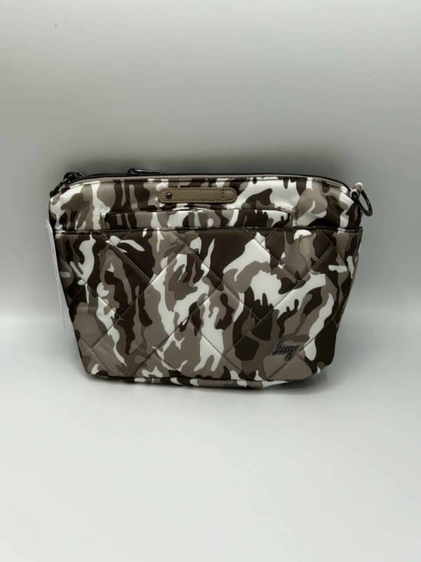 Lug RFID Quilted Crossbody w/2 Straps Camo Taupe