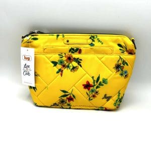 Lug RFID Quilted Yellow Crossbody with 2 Straps