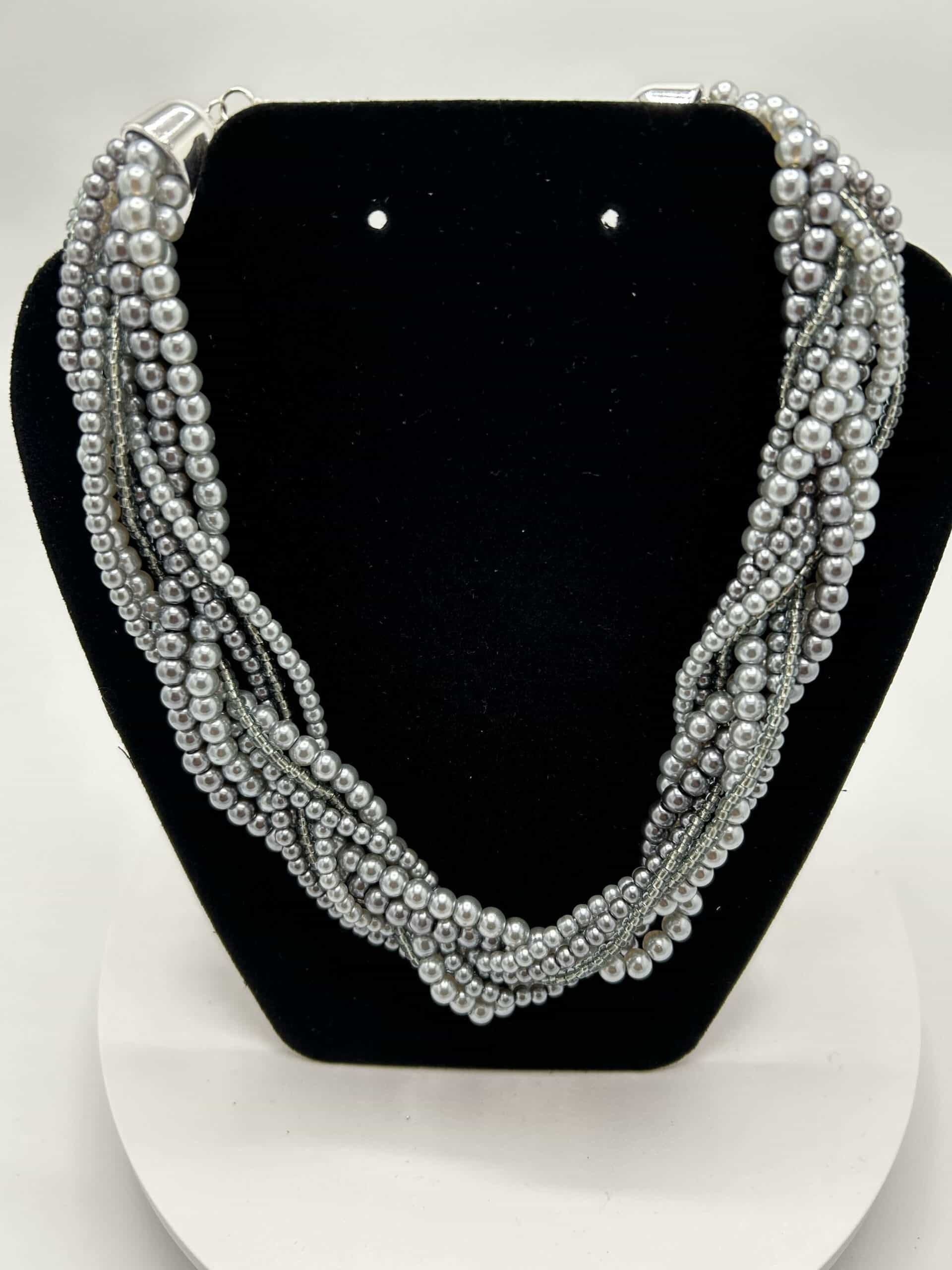 Multi Silver Twisted Necklace