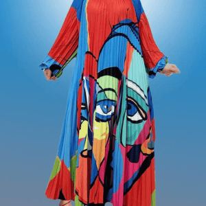 N by Nancy Red Multi Maxi (Eyes) Free Flow (Size XL)