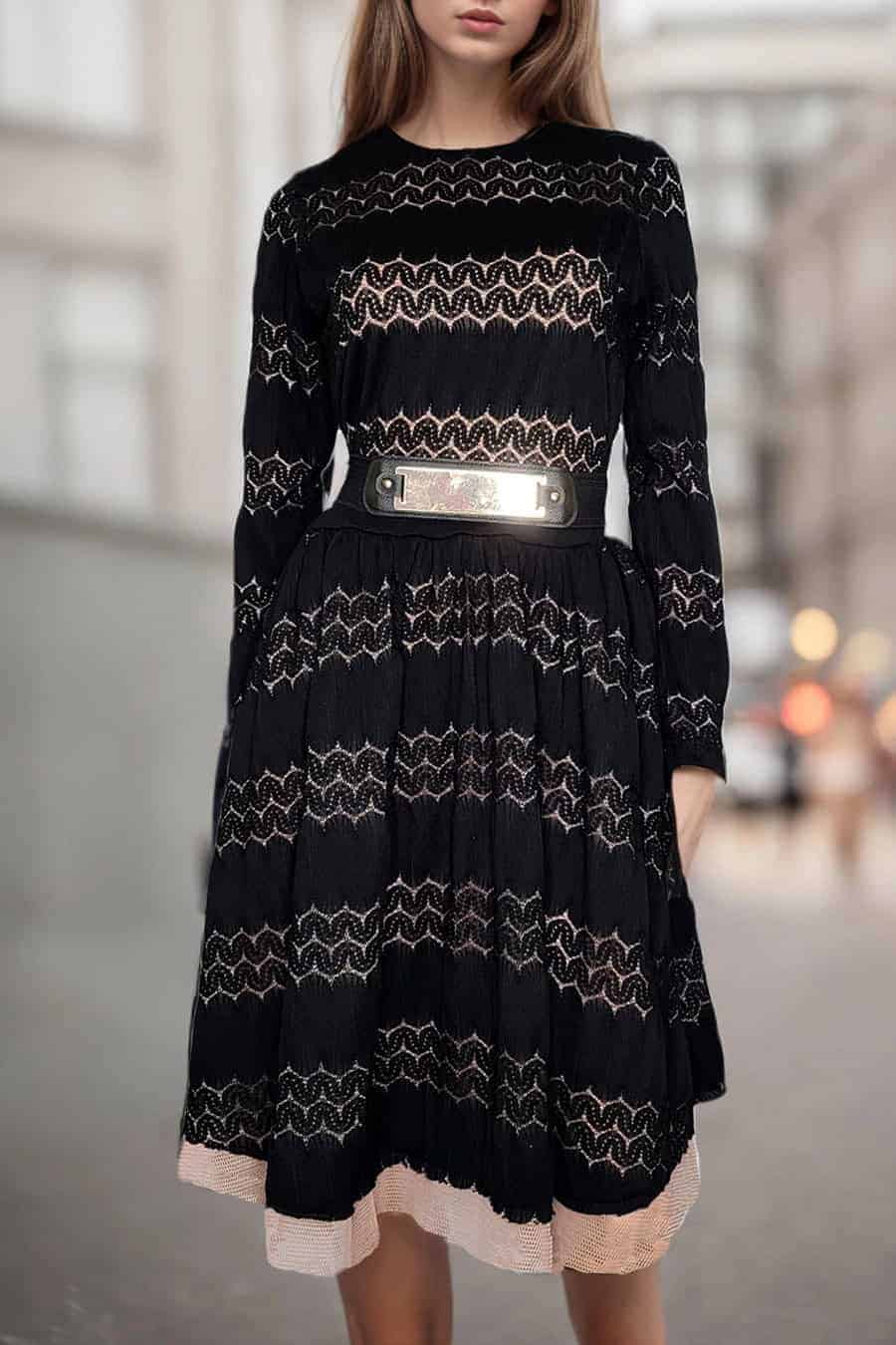 New – NBN – Black Flared Midi Dress (XL)