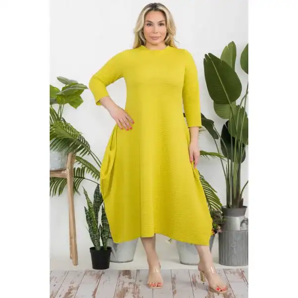 New – Bubble Light Textured Midi Citrine (3 Size Selection) M-XL