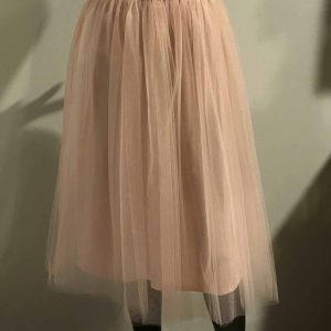 Peach Tulle Skirt with Elastic Waistband (Size LG)