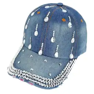 New - Hat- Pearl and Rhinestone Teardrop Cap